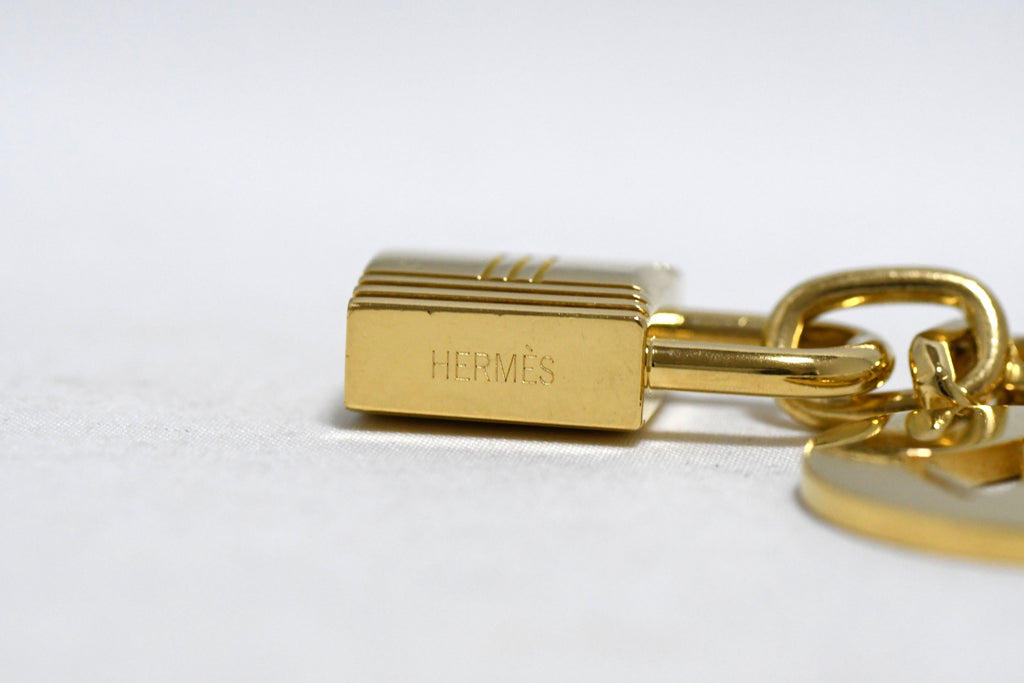 Hermes Gold Breloque Olga Bag Charm Amulette Cadena Berloque 0229