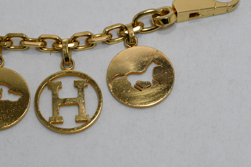 Hermes Gold Breloque Olga Bag charm amulette Cadena berloque USED