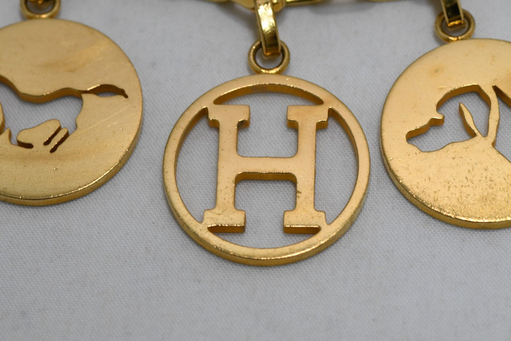 Hermes Gold Breloque Olga Bag charm amulette Cadena berloque USED