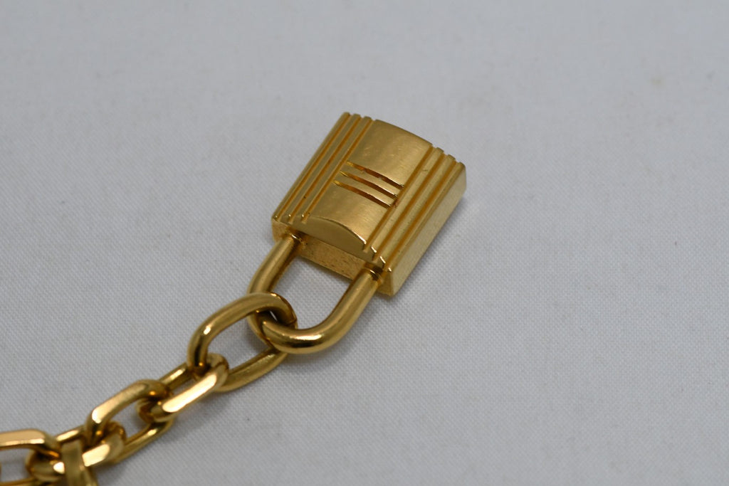 Hermes Gold Breloque Olga Bag charm amulette Cadena berloque USED