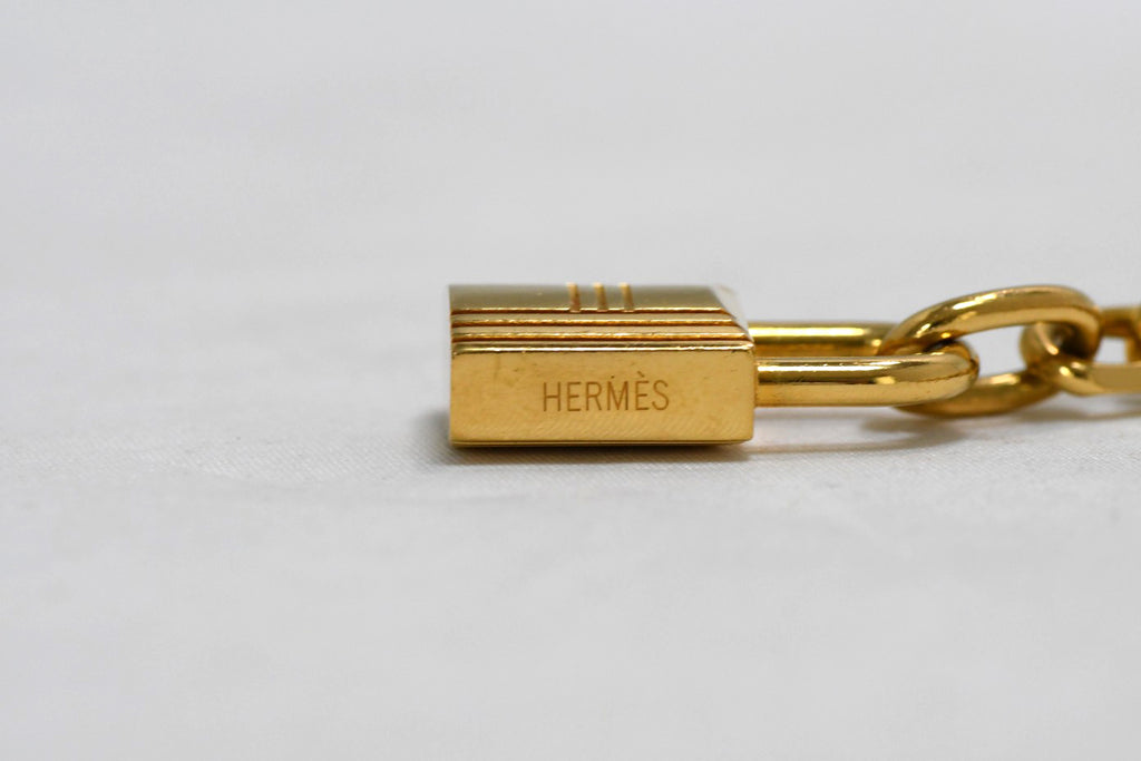 Hermes Gold Breloque Olga Bag charm amulette Cadena berloque USED