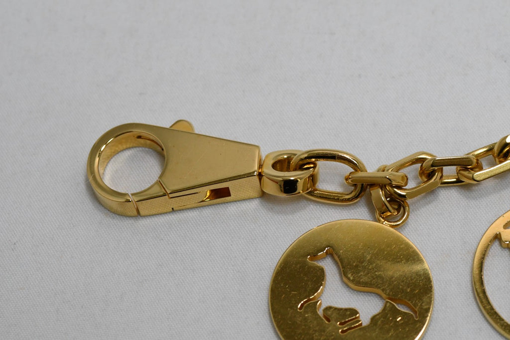 Hermes Gold Breloque Olga bag charm amulette Cadena berloque 0481