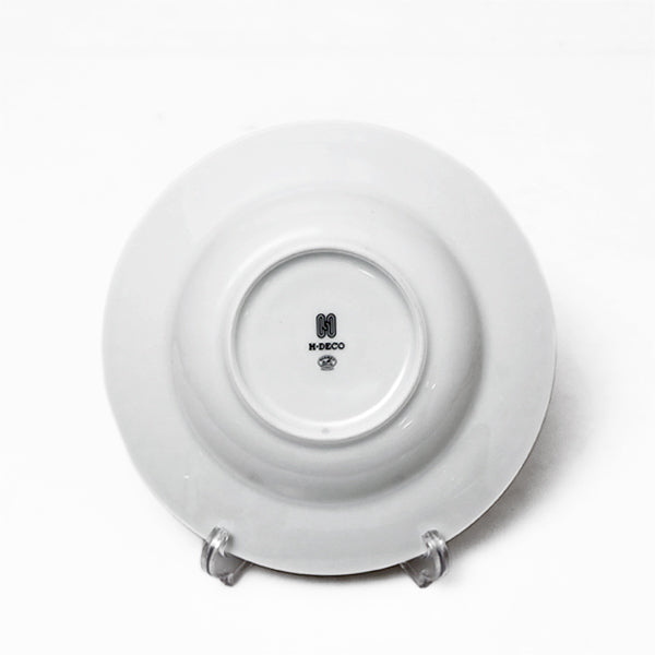 Hermes H deco Soup Plate Set of 2 porcelain black white ash pasta 22 cm