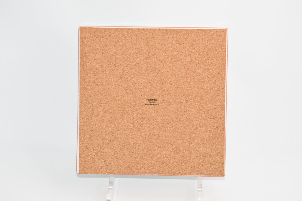 Hermes Hippomobile square tray porcelain Change tray horse 17 x 17 cm