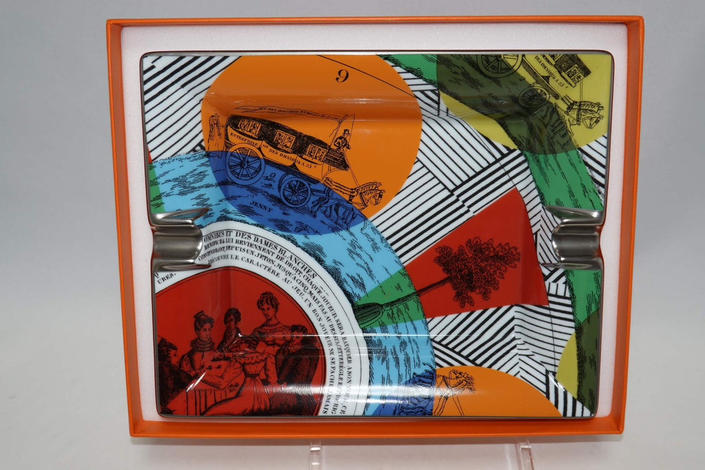 Hermes Jeu des Omnibus et des Dames Blanches Change tray porcelain Ashtray