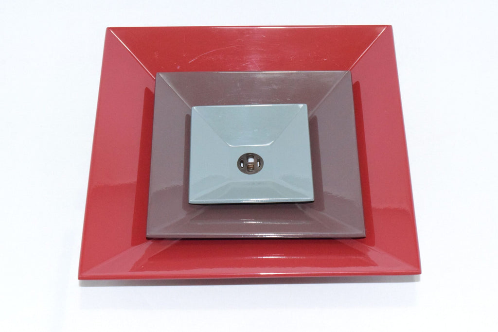Hermes LACQUER Change Tray Set of 3 VIDE POCHE Buffalo Horn Valet Plate Dinnerware