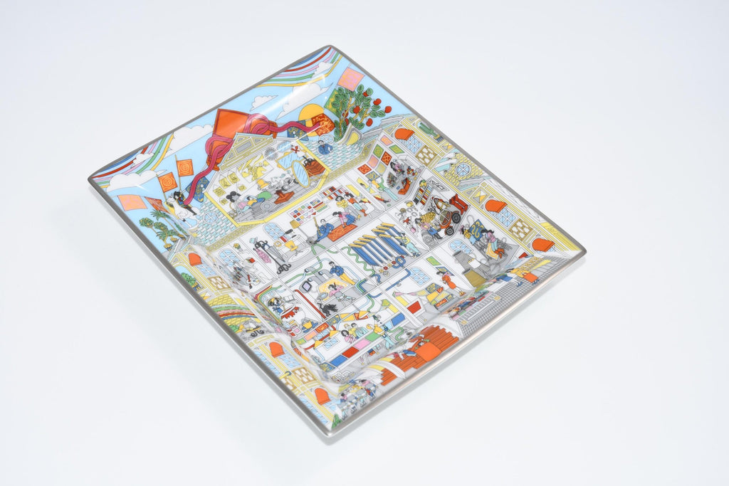 Hermes La Maison des Carres Change tray 3H porcelain Ashtray plate Vide Poche R057