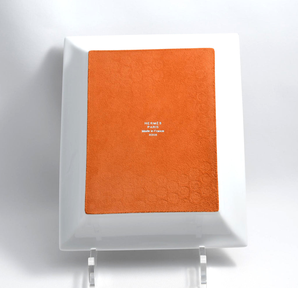 Hermes La Maison des Carres Change tray 3H porcelain Ashtray plate Vide Poche