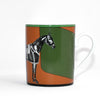 Hermes La Serpentine Mug Cup porcelain horse dinnerware coffee tea brown green No.3