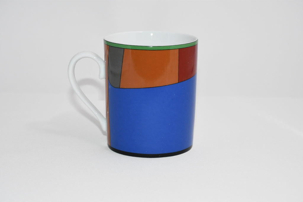 Hermes La Serpentine Mug Cup porcelain horse dinnerware coffee tea brown green No.3