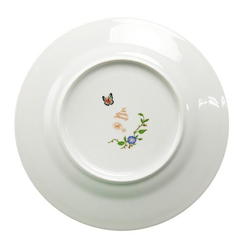 Hermes La Siesta Dessert Plate 22.5 cm porcelain 2 set dinnerware flower 8.75"