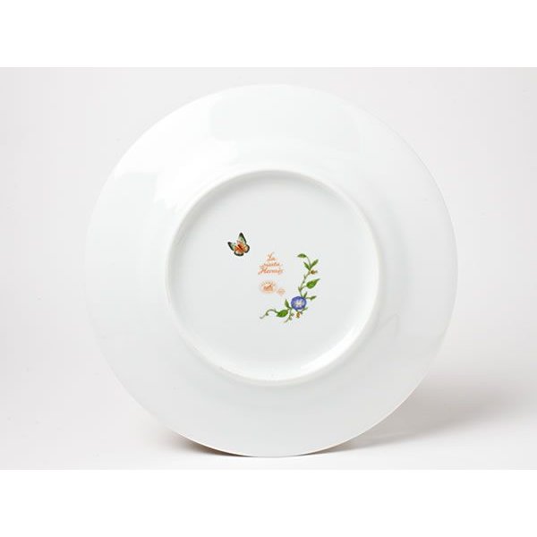 Hermes La Siesta Dessert Plate 22.5 cm porcelain 2 set dinnerware flower 8.75"