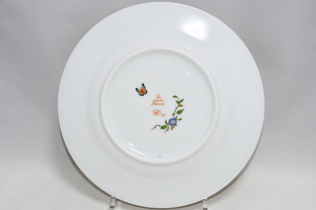 Hermes La Siesta Dessert Plate 22.5 cm porcelain 2 set dinnerware flower 8.75" 072