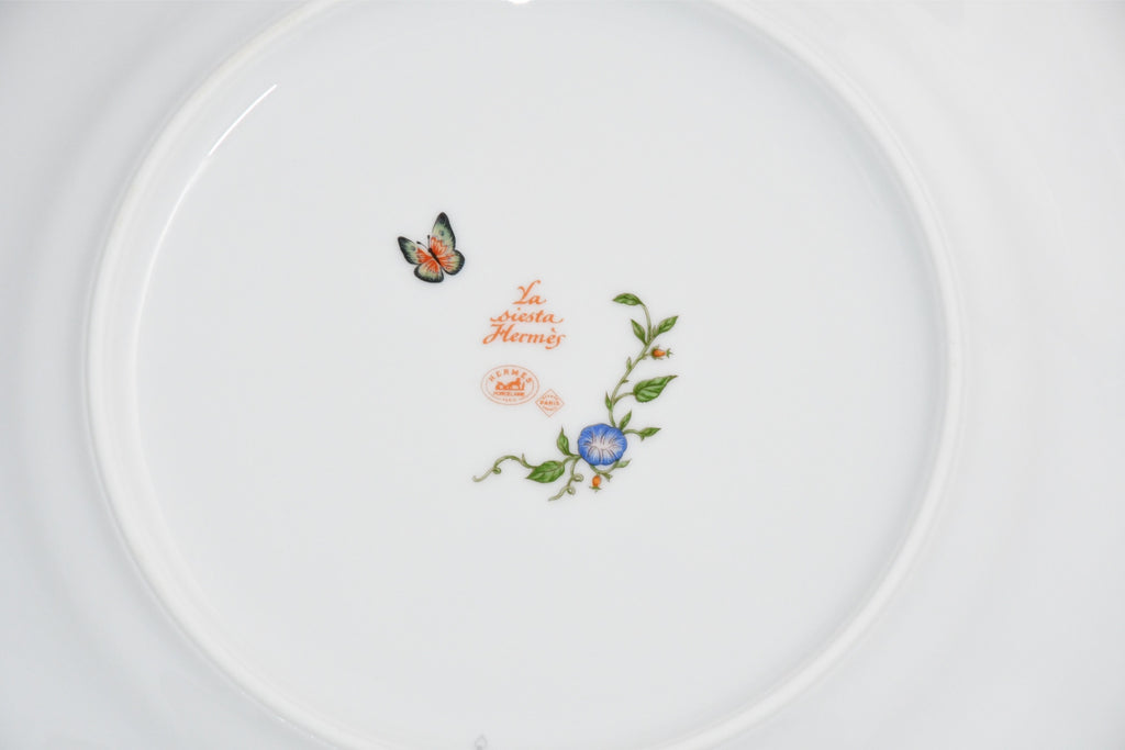 Hermes La Siesta Dinner Plate 27 cm porcelain yellow flower 10.6" M280