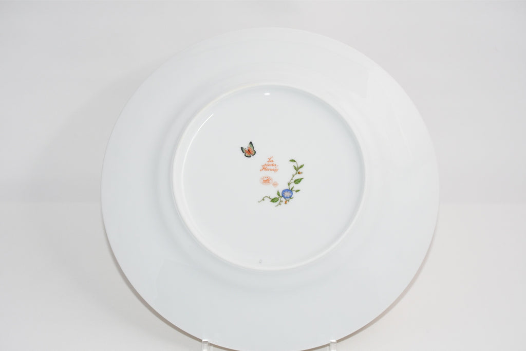 Hermes La Siesta Dinner Plate 27 cm porcelain yellow flower 10.6" M280