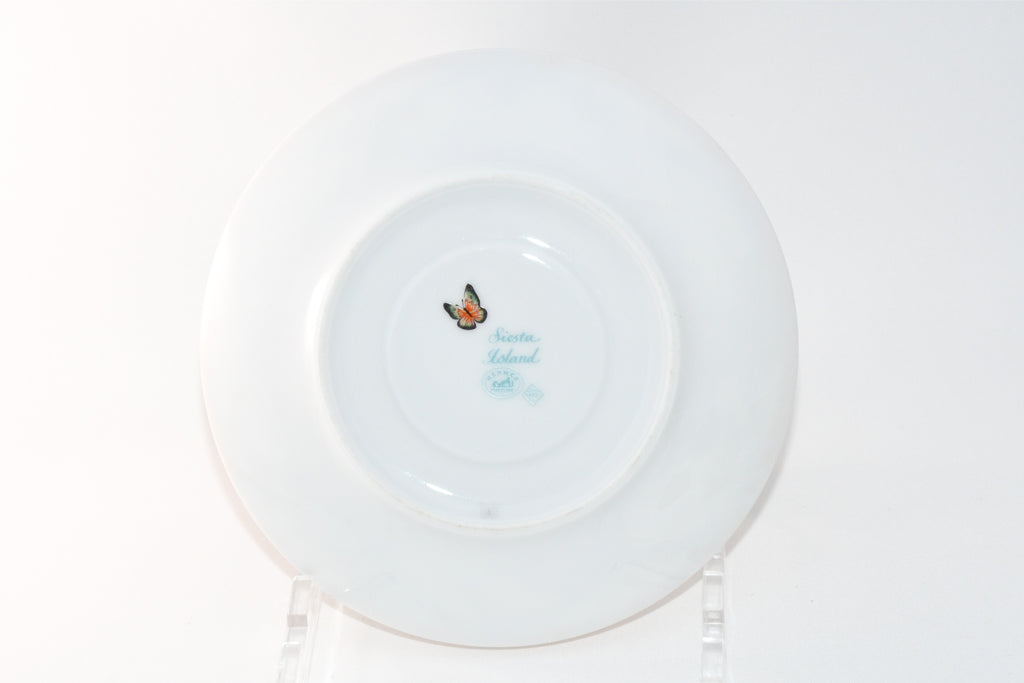 Hermes La Siesta Island Tea Cup and Saucer Set of 2 blue flower coffee
