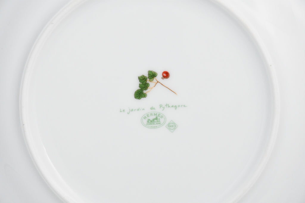 Hermes Le Jardin de Pythagore Dessert Plate 22.5 cm porcelain Set of 2