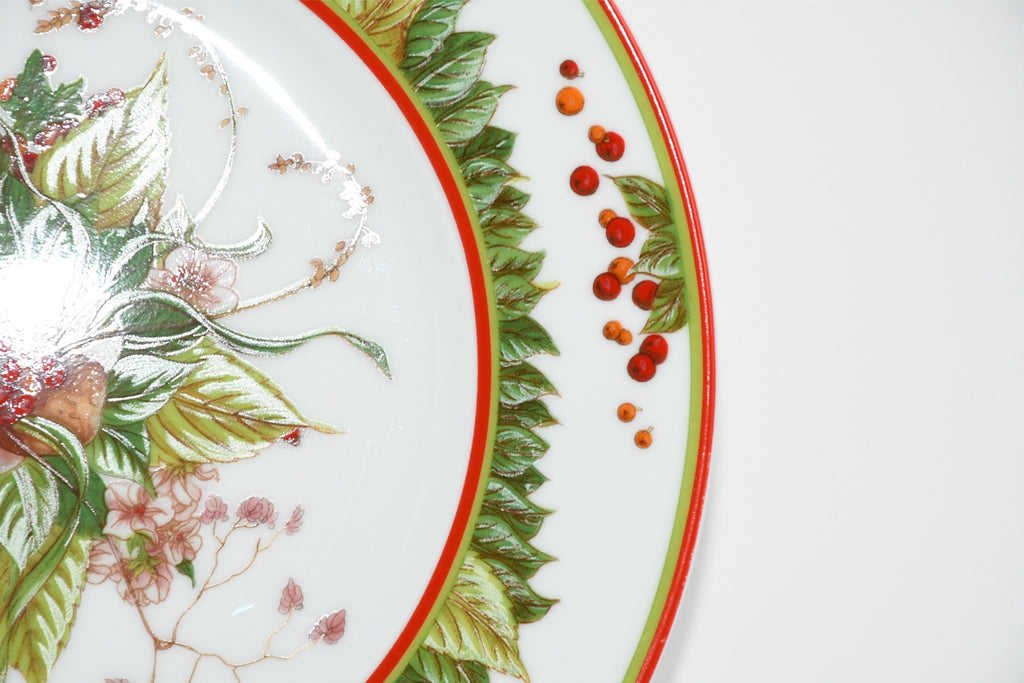 Hermes Le Jardin de Pythagore Dessert Plate 22.5 cm porcelain Set of 2