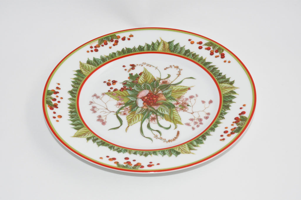 Hermes Le Jardin de Pythagore Dessert Plate 22.5 cm porcelain Set of 2
