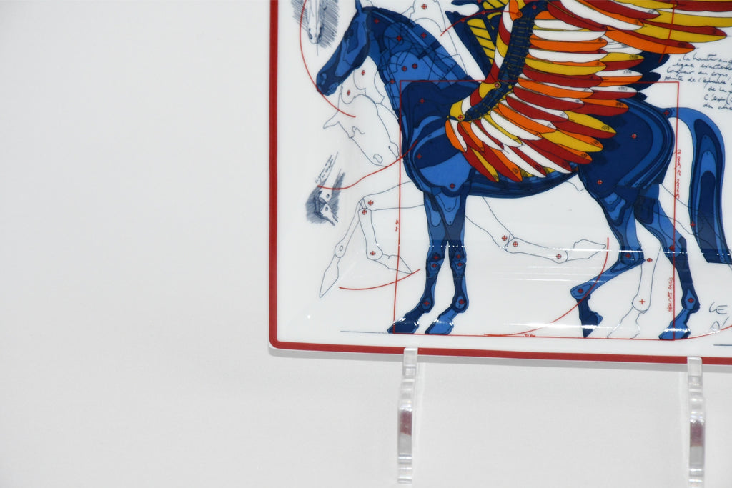 Hermes Le Pegase d’Hermes Change tray blue porcelain Ashtray Pegasus horse