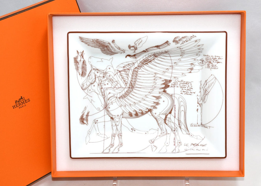 Hermes Le Pegase d'Hermes Change tray porcelain Ashtray white pegasus horse