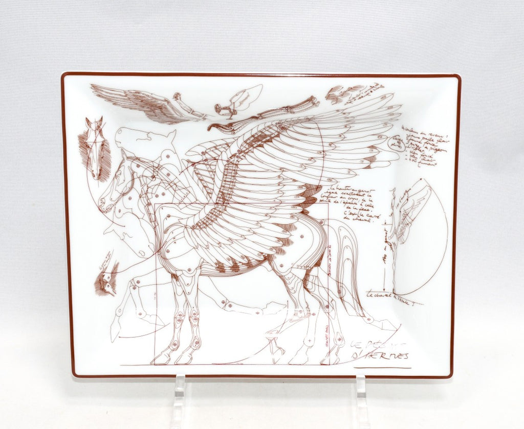 Hermes Le Pegase d'Hermes Change tray porcelain Ashtray white pegasus horse