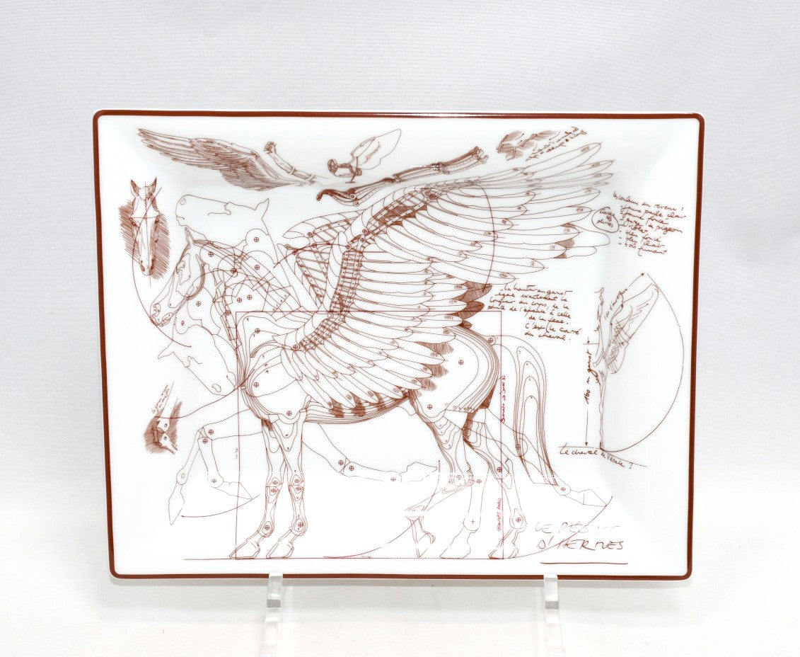 Hermes Le Pegase d'Hermes Change tray porcelain Ashtray white pegasus horse