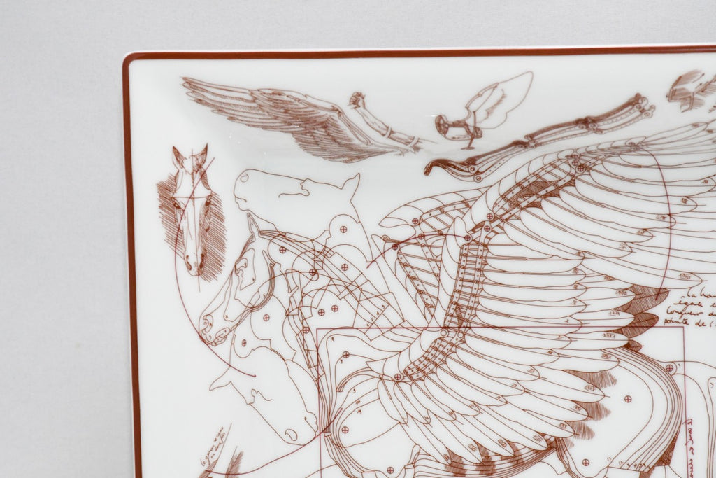 Hermes Le Pegase d'Hermes Change tray porcelain Ashtray white pegasus horse
