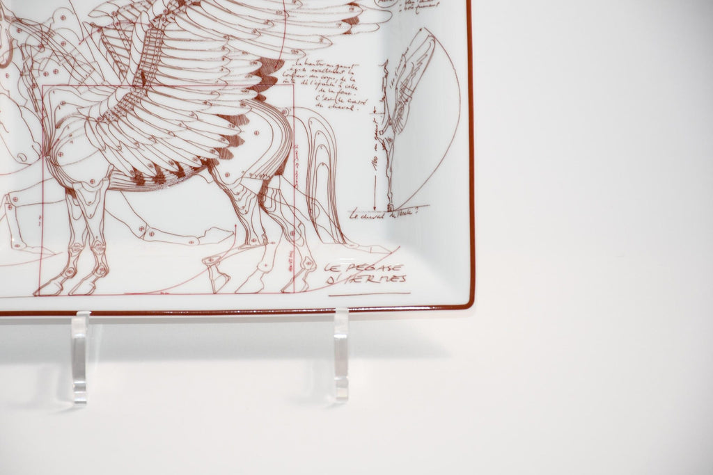 Hermes Le Pegase d'Hermes Change tray white porcelain Ashtray plate Pegasus 095