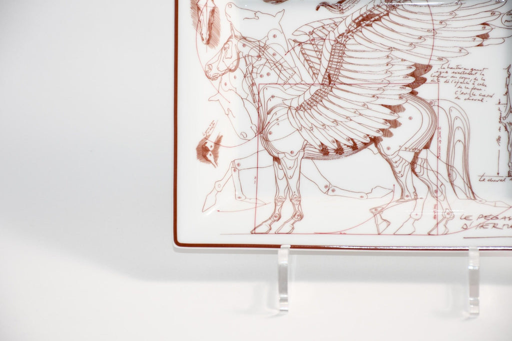 Hermes Le Pegase d'Hermes Change tray white porcelain Ashtray plate Pegasus 095