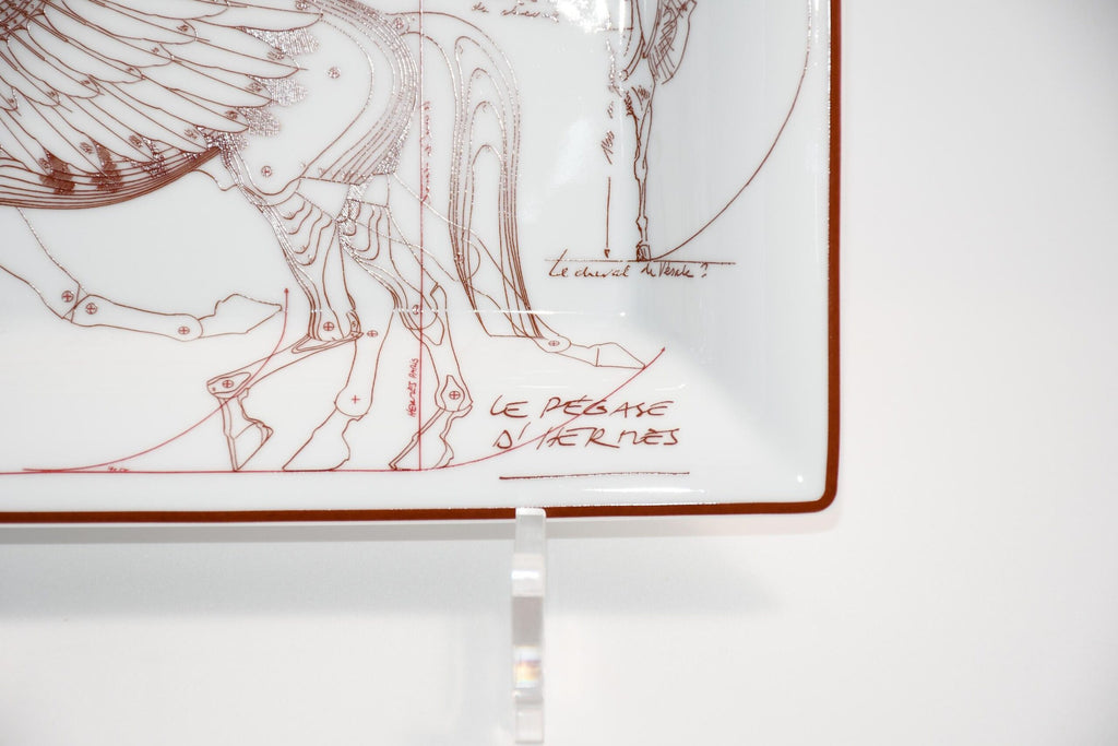 Hermes Le Pegase d'Hermes Change tray white porcelain Ashtray plate Pegasus 095