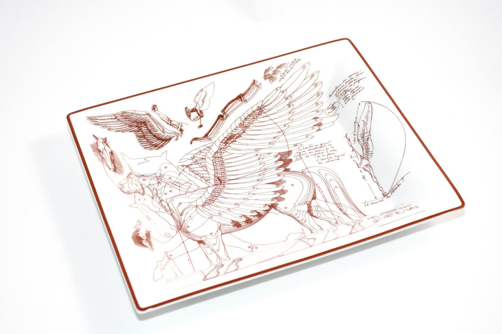 Hermes Le Pegase d'Hermes Change tray white porcelain Ashtray plate Pegasus 095