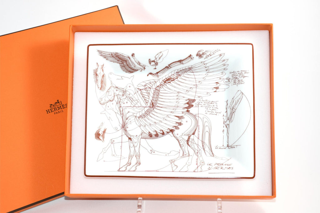 Hermes Le Pegase d'Hermes Change tray white porcelain Ashtray plate Pegasus 095