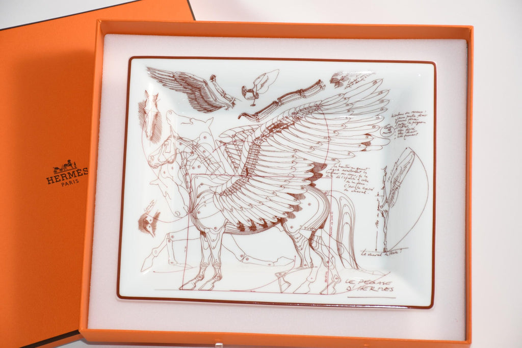 Hermes Le Pegase d'Hermes Change tray white porcelain Ashtray plate Pegasus 095