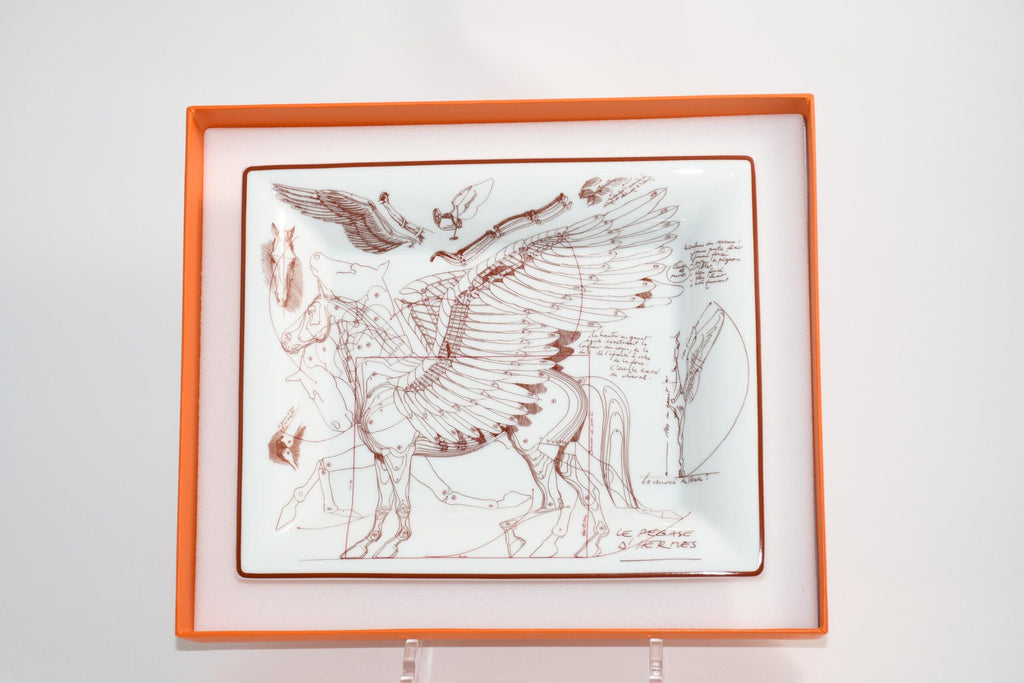 Hermes Le Pegase d'Hermes Change tray white porcelain Ashtray plate Pegasus 095