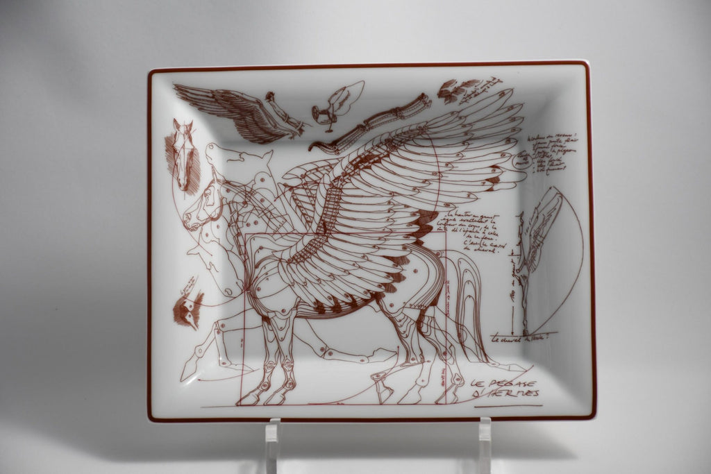 Hermes Le Pegase d'Hermes Change tray white porcelain Ashtray plate Pegasus 095