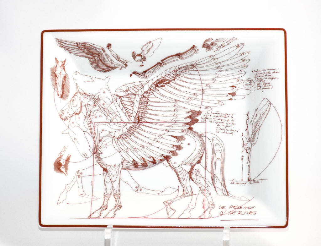 Hermes Le Pegase d'Hermes Change tray white porcelain Ashtray plate Pegasus 095
