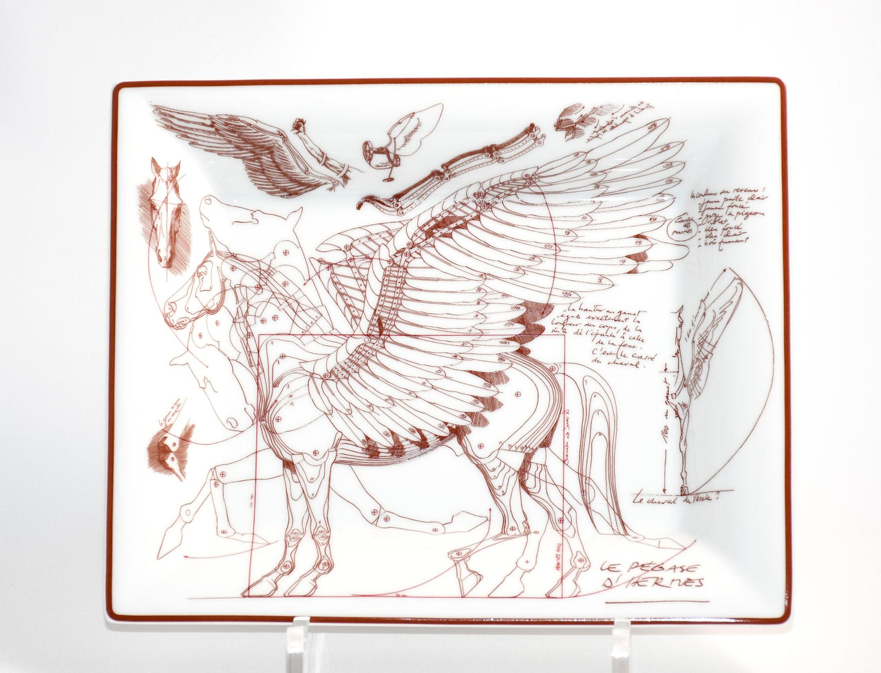 Hermes Le Pegase d'Hermes Change tray white porcelain Ashtray plate Pegasus 095