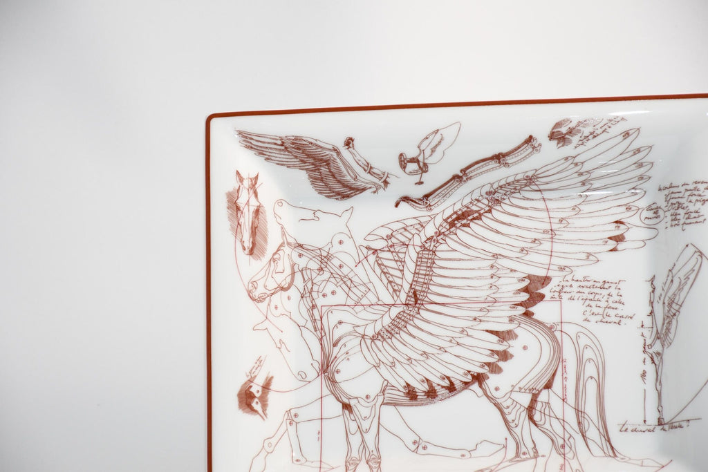 Hermes Le Pegase d'Hermes Change tray white porcelain Ashtray plate Pegasus 095