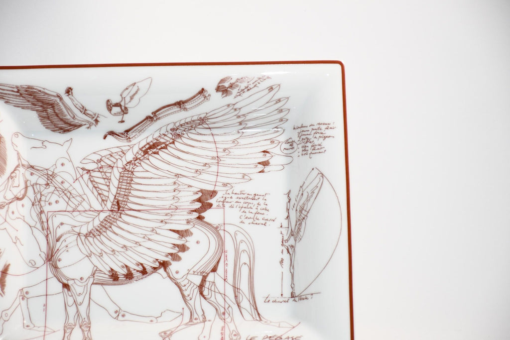 Hermes Le Pegase d'Hermes Change tray white porcelain Ashtray plate Pegasus 095