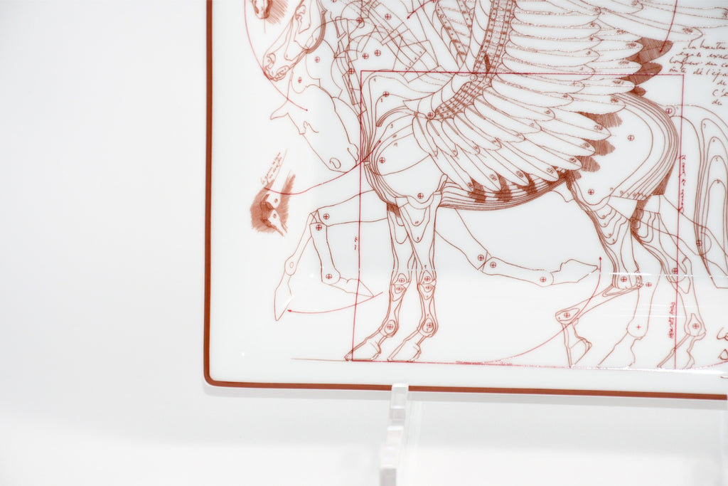 Hermes Le Pegase d'Hermes Change tray white porcelain Ashtray plate Pegasus