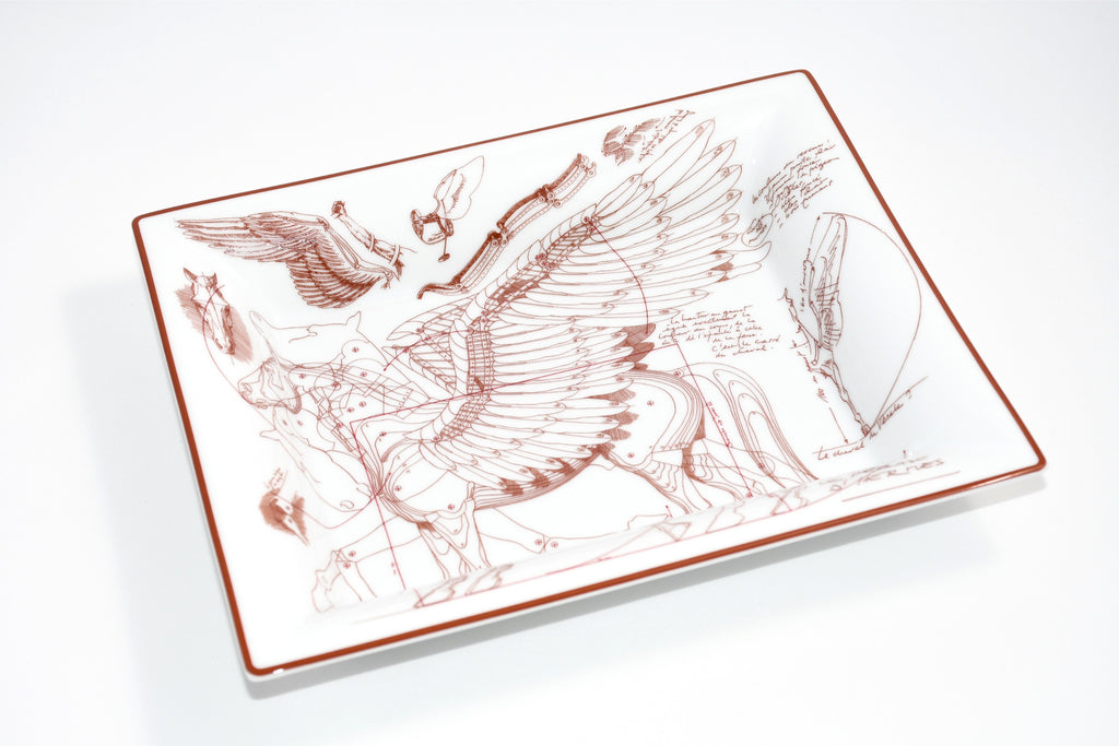 Hermes Le Pegase d'Hermes Change tray white porcelain Ashtray plate Pegasus
