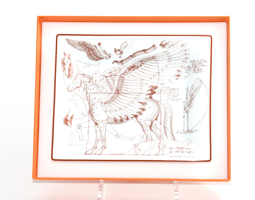 Hermes Le Pegase d'Hermes Change tray white porcelain Ashtray plate Pegasus
