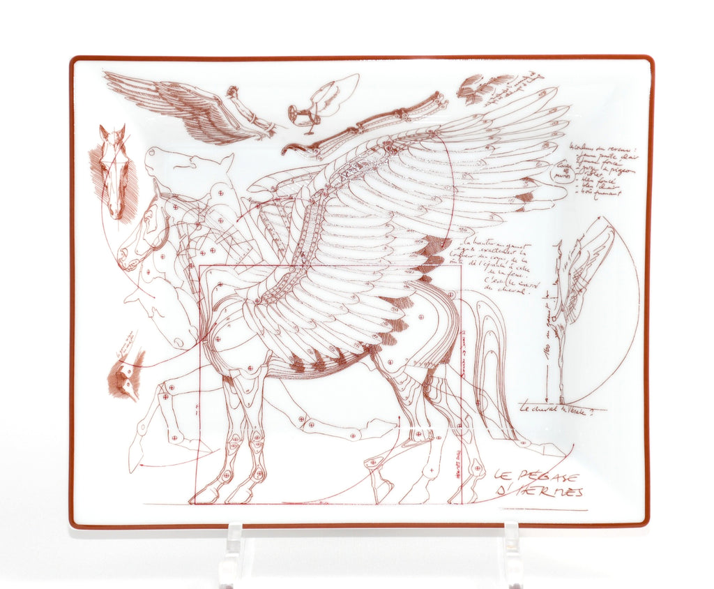 Hermes Le Pegase d'Hermes Change tray white porcelain Ashtray plate Pegasus