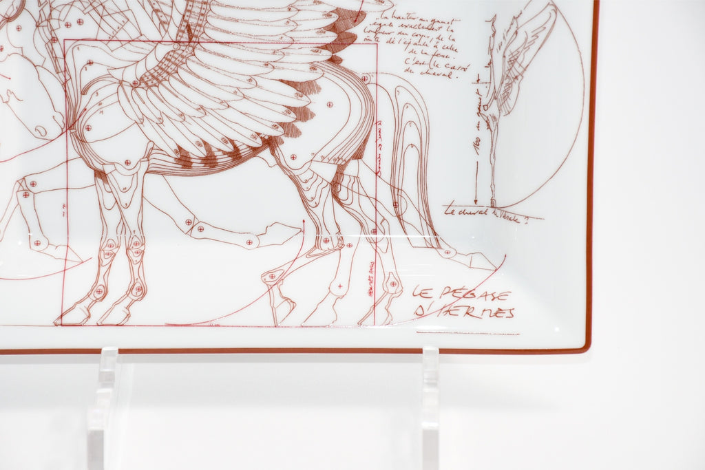 Hermes Le Pegase d'Hermes Change tray white porcelain Ashtray plate Pegasus
