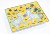 Hermes Les Leopards Change tray yellow porcelain Ashtray plate leopard