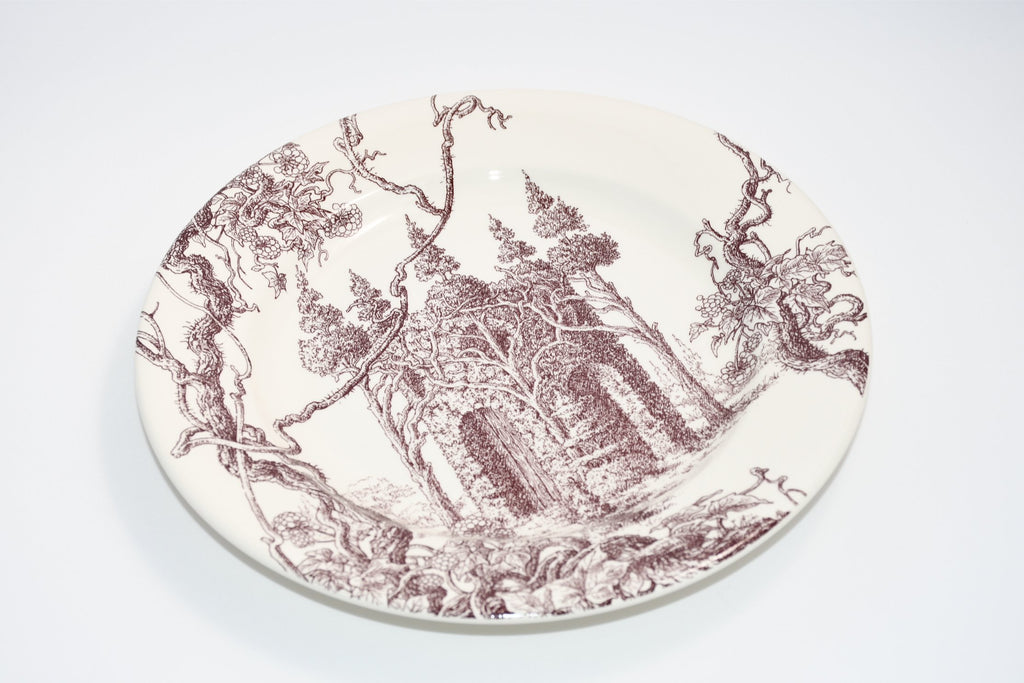 Hermes Les Maisons Enchantees Dessert Plate 22 cm tree porcelain dinner 016