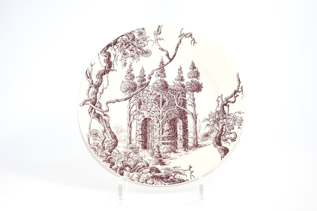 Hermes Les Maisons Enchantees Dessert Plate 22 cm tree porcelain dinner 016