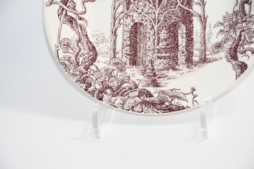 Hermes Les Maisons Enchantees Dessert Plate 22 cm tree porcelain dinner 016