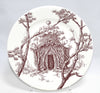Hermes Les Maisons Enchantees Dessert Plate 22 cm tree porcelain dinner 8.75"
